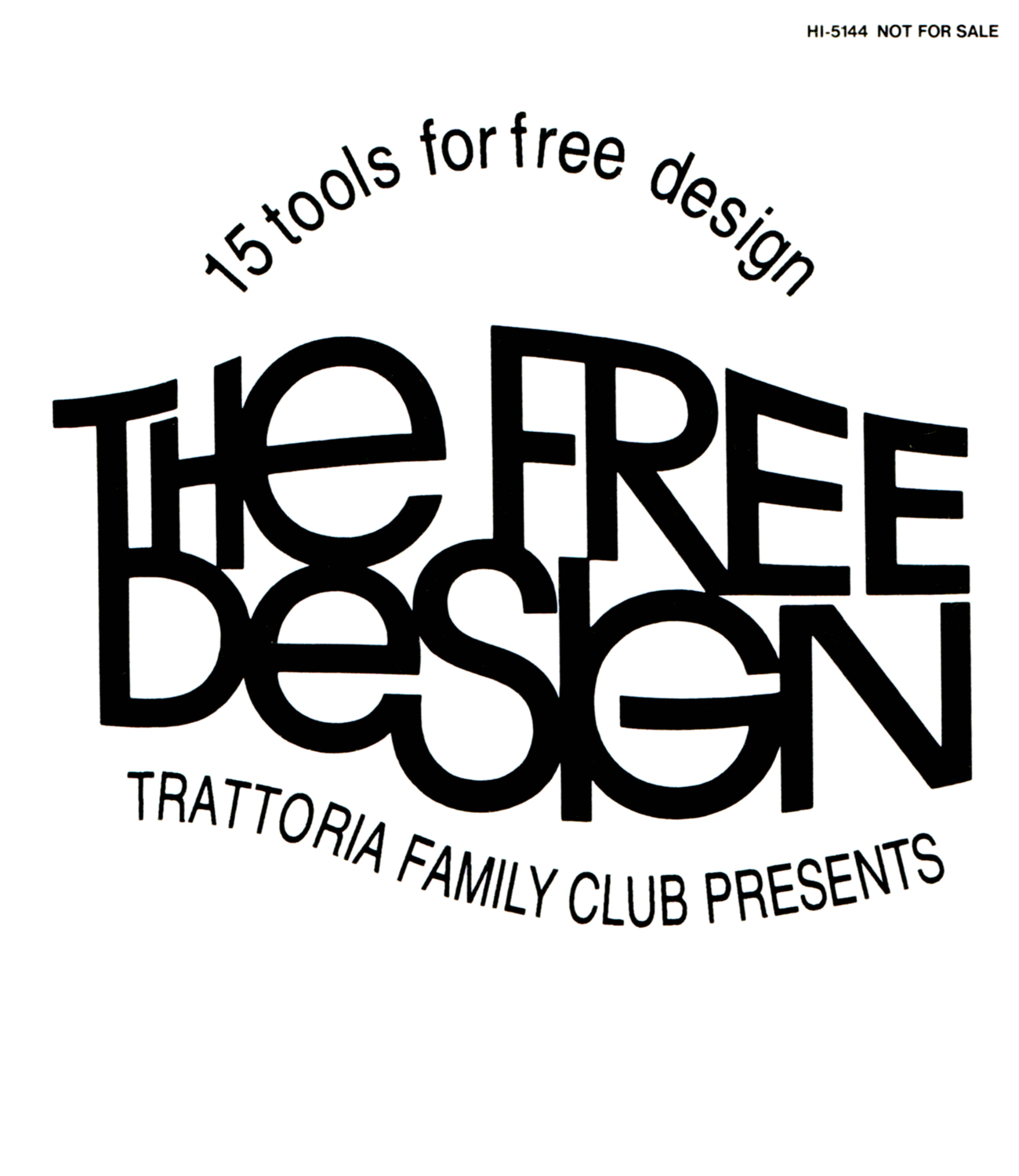 THE FREE DESIGN『15 Tools For Free Design (非売品CD)』の高画質ジャケット画像