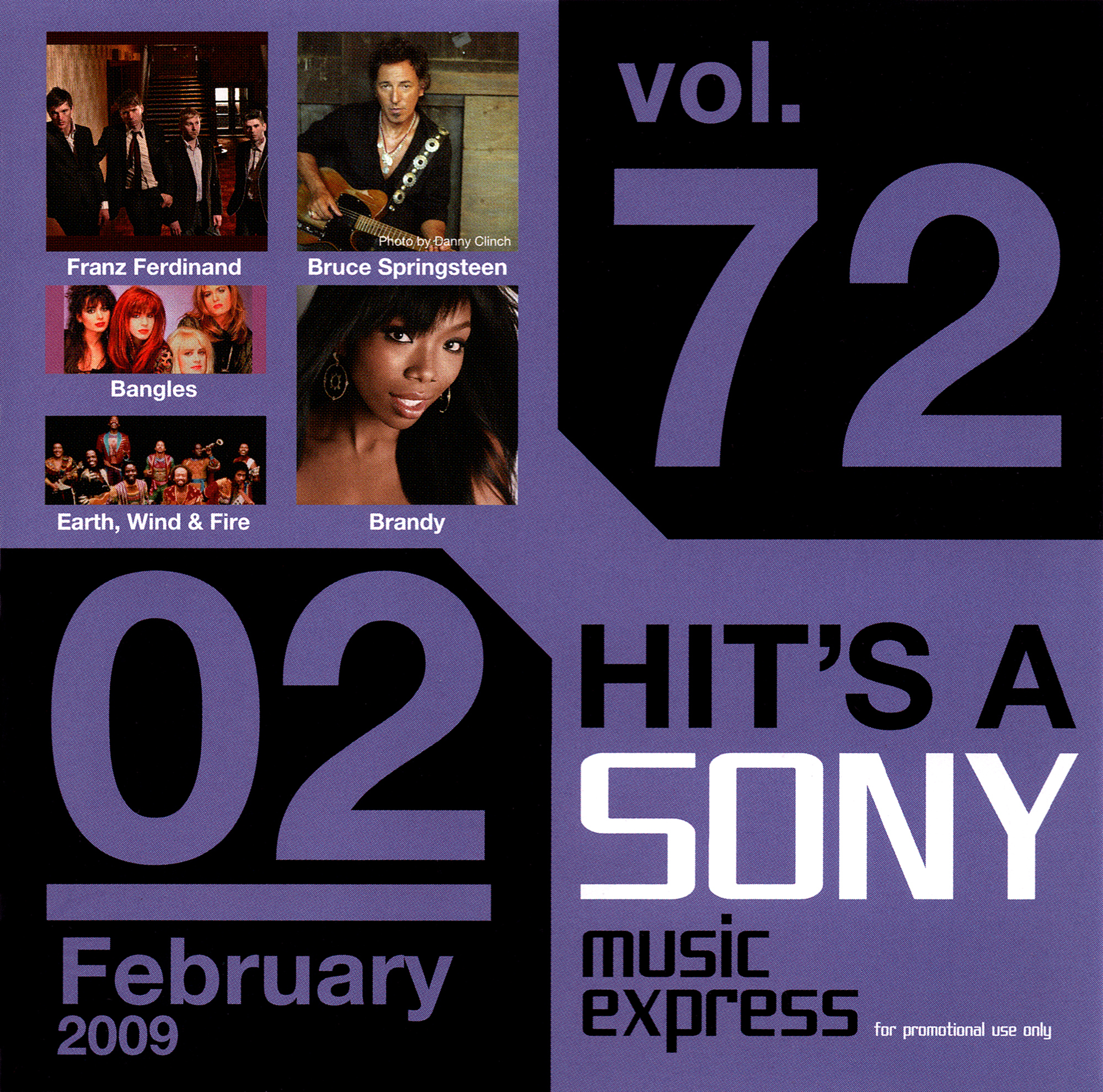 非売品オムニバスCD『HIT'S A SONY music express for promotional use only vol.72 02 February 2009』高画質CDジャケット画像 (ジャケ写)